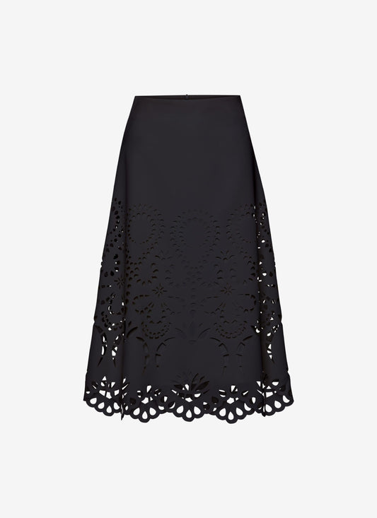  VANESSA MIDI SKIRT A-LINE BLACK - Vesta Donna 