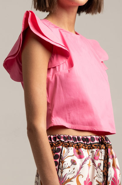  PETAL TOP PINK - Vesta Donna 
