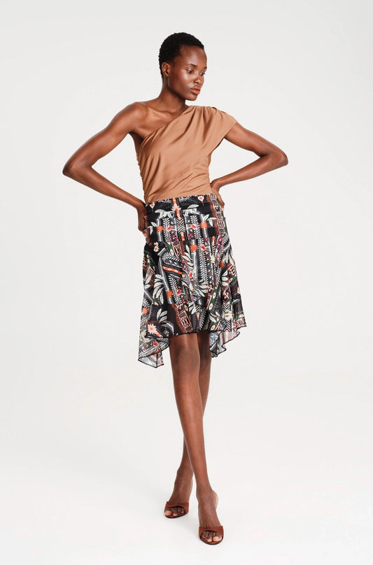  COCOA ONE SHOULDER TOP BRONZE - Vesta Donna 