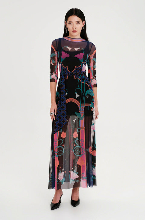  EPOQUE LONG MESH DRESS - Vesta Donna 
