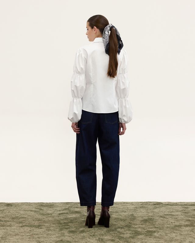  CELESTE BALLOON SLEEVE SHIRT WHITE - Vesta Donna 