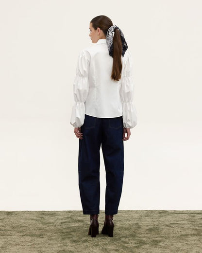 CELESTE BALLOON SLEEVE SHIRT WHITE - Vesta Donna 