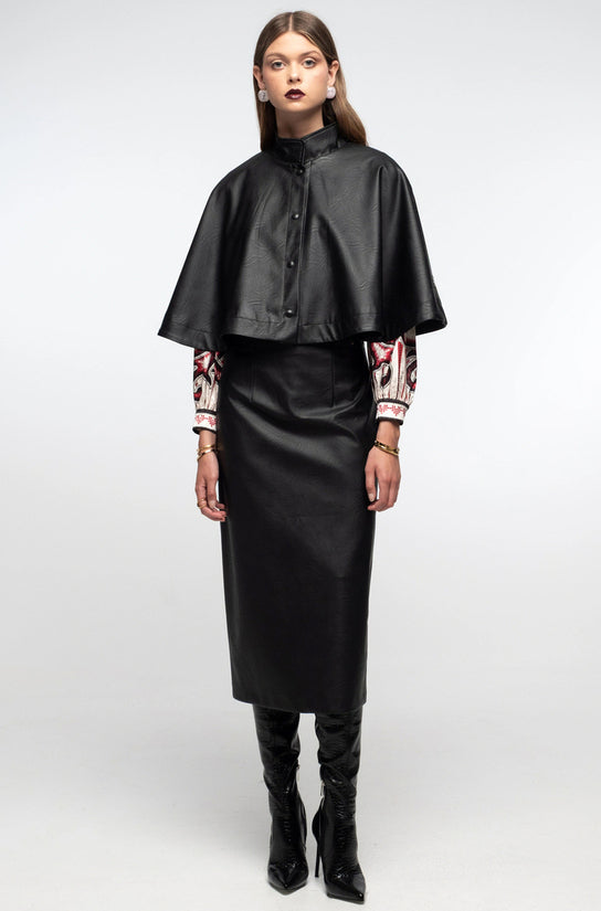  LIQUORICE MIDI SKIRT BLACK - Vesta Donna 