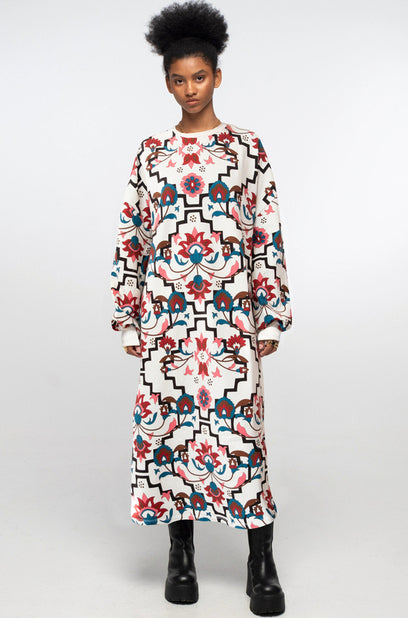  ROMANCER SWEATER DRESS ECRU - Vesta Donna 
