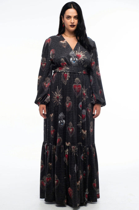  ELISIUM LONG WRAP DRESS - Vesta Donna 