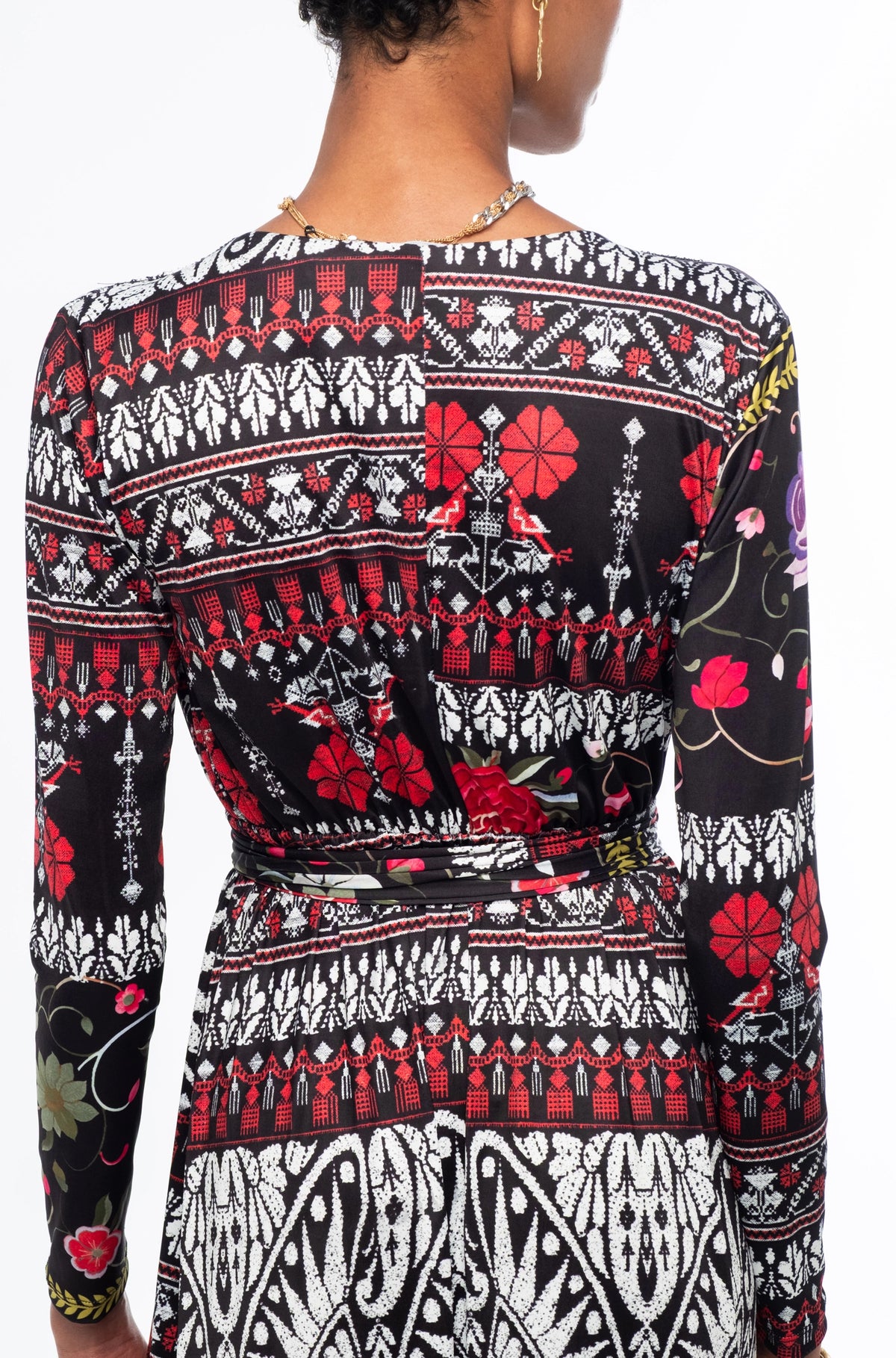  FLORA WRAP LONG DRESS - Vesta Donna 