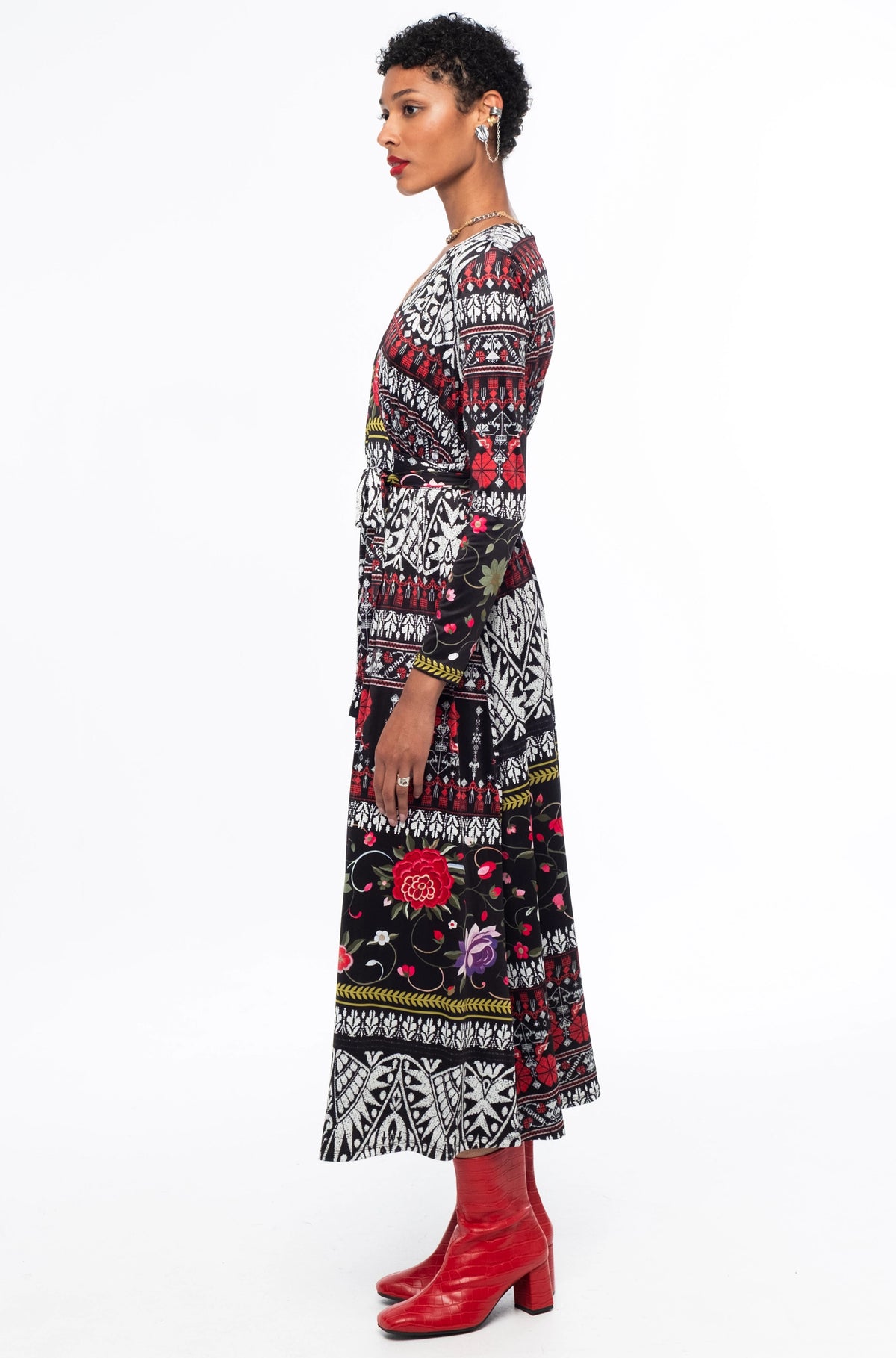 FLORA WRAP LONG DRESS - Vesta Donna 