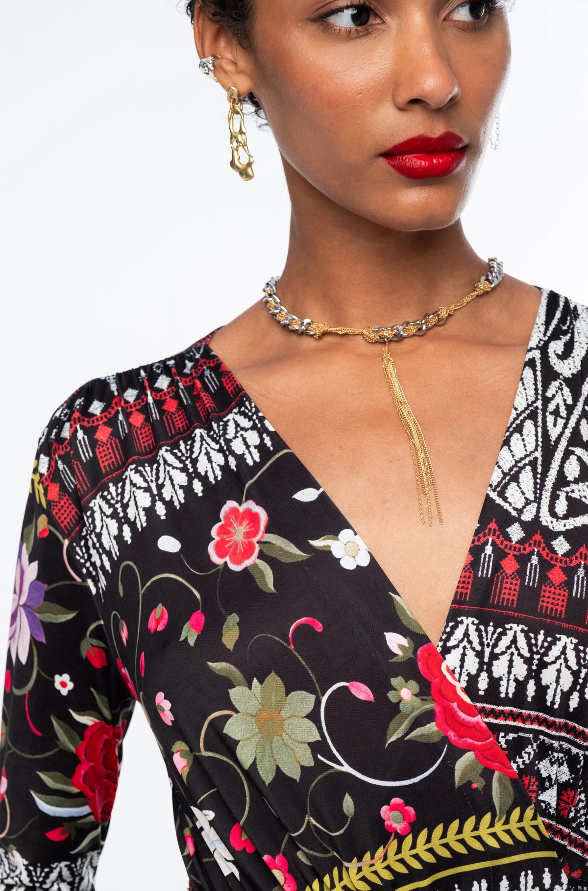  FLORA WRAP LONG DRESS - Vesta Donna 