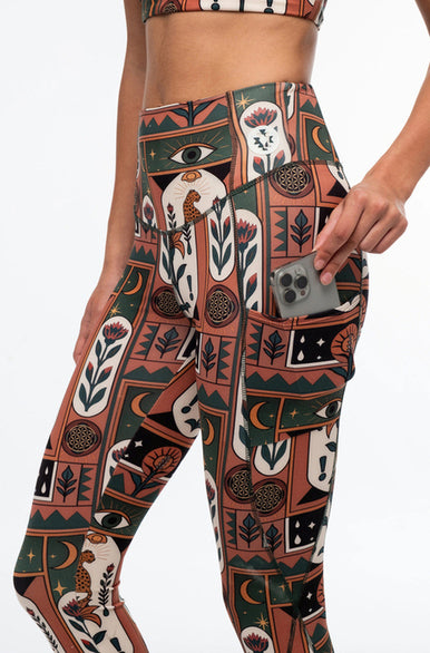 MYSTIC BLOOM SPORTS LEGGINGS - Vesta Donna 