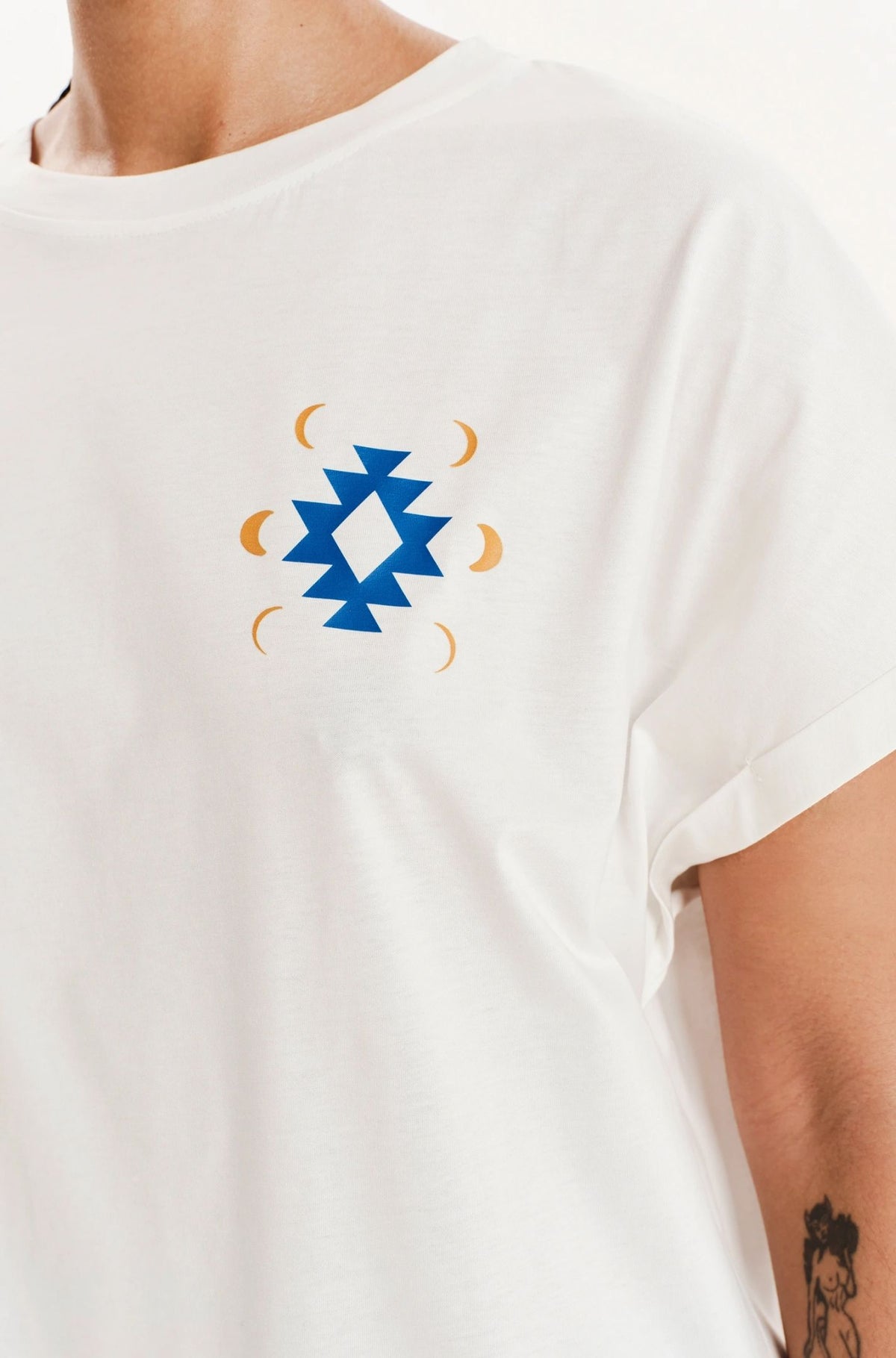  SERENITY LOOSE-ART T-SHIRT WHITE - Cotton - Vesta Donna 