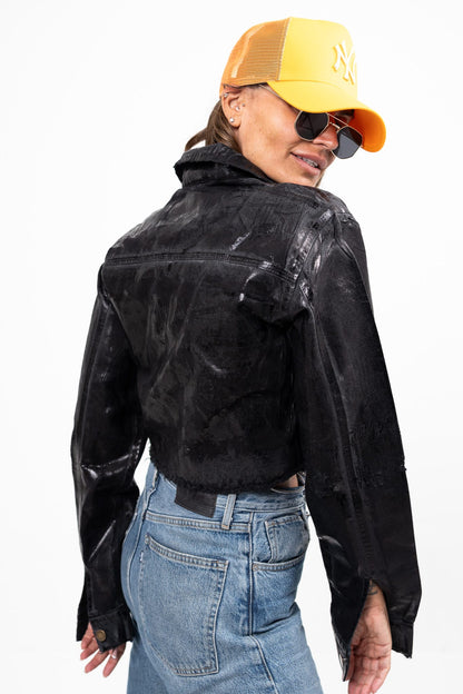  INDY JACKET BLACK FOIL - Vesta Donna 