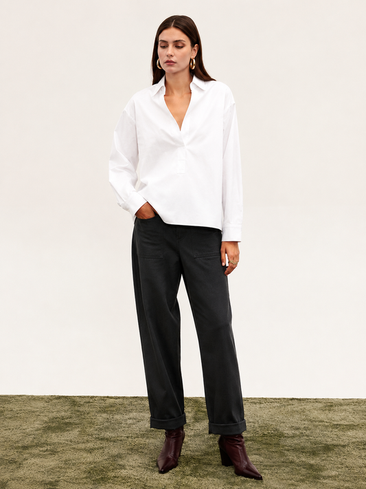  RUBY POPLIN SHIRT WHITE - Vesta Donna 