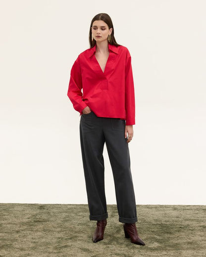  RUBY POPLIN SHIRT RED - Vesta Donna 