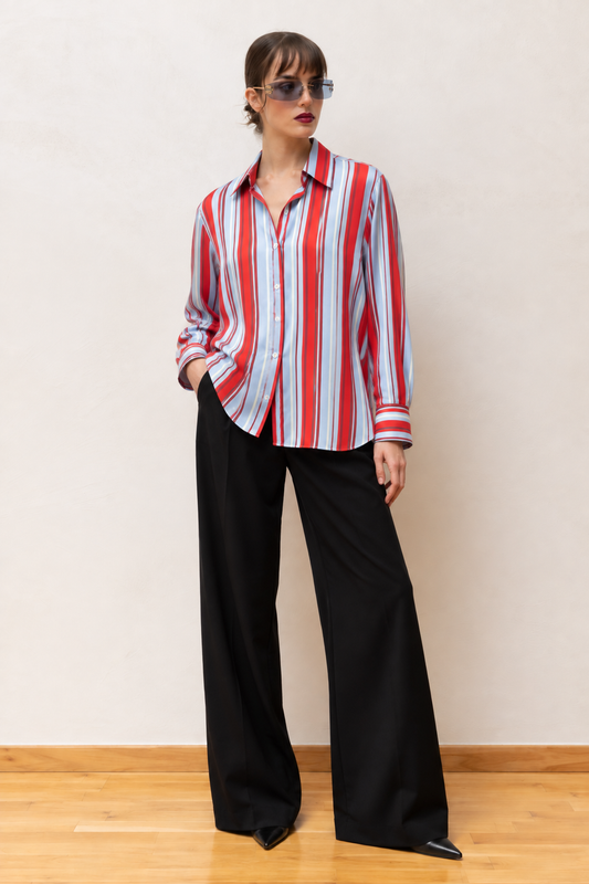  SOLEIL STRIPE SHIRT RED - Vesta Donna 