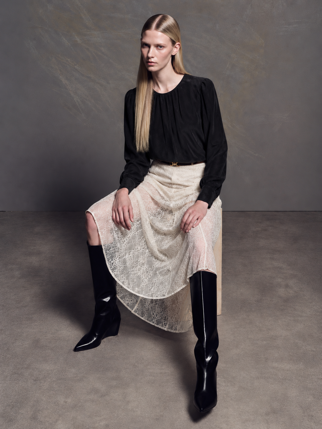  LEO BLOUSE BLACK - Vesta Donna 