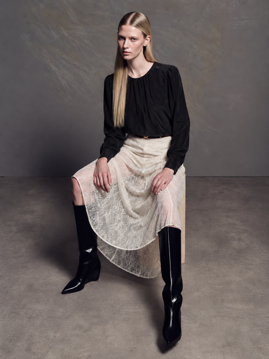  LEO BLOUSE BLACK - Vesta Donna 