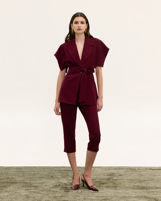  BELTED CAPE BLAZER - Vesta Donna 