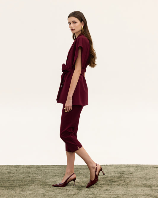  BELTED CAPE BLAZER - Vesta Donna 
