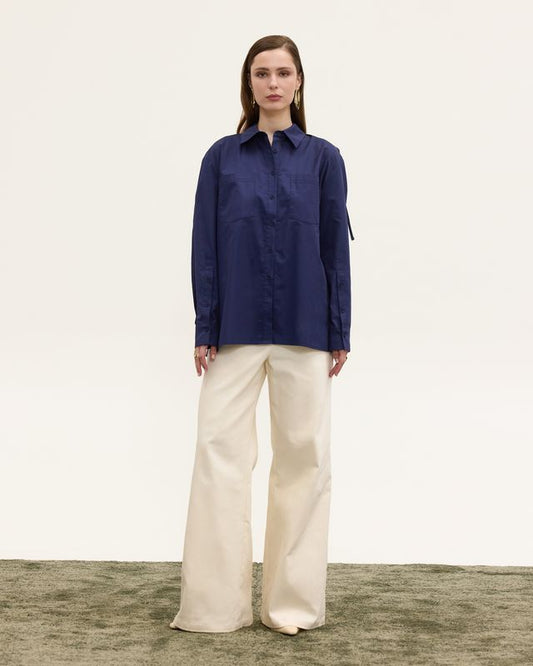 DALIA UTILITY SHIRT BLUE - Vesta Donna 