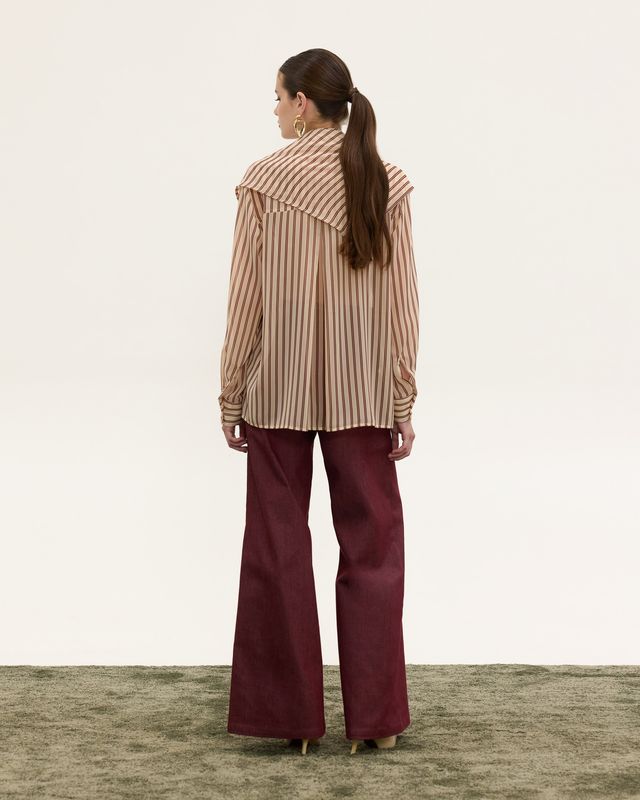 MILA STRIPED SCARF SHIRT - Vesta Donna 