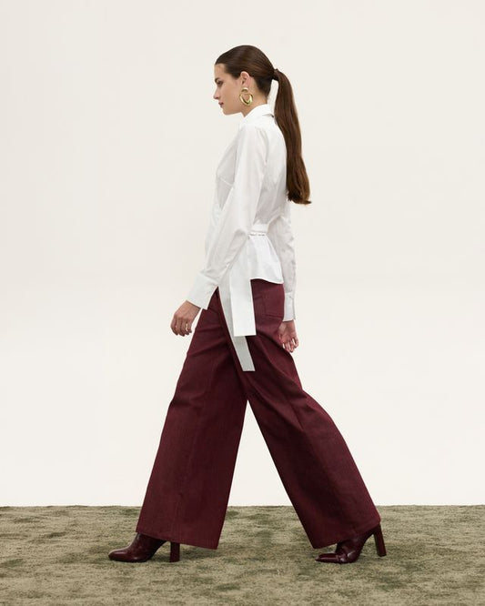  ELLIE WRAP SHIRT WHITE - Vesta Donna 