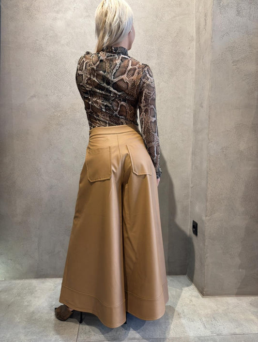  MIA CULOTTE PANTS BEIGE - Vesta Donna 