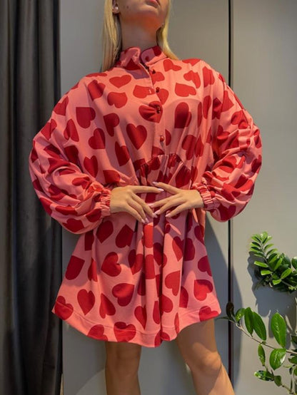  RED HEARTS DRESS - Vesta Donna 