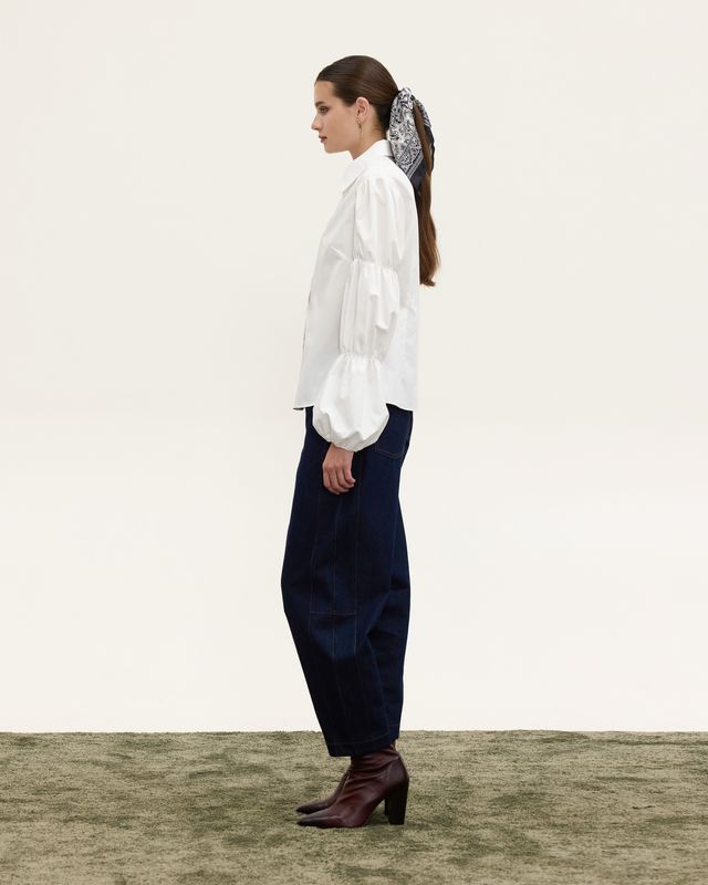  CELESTE BALLOON SLEEVE SHIRT WHITE - Vesta Donna 