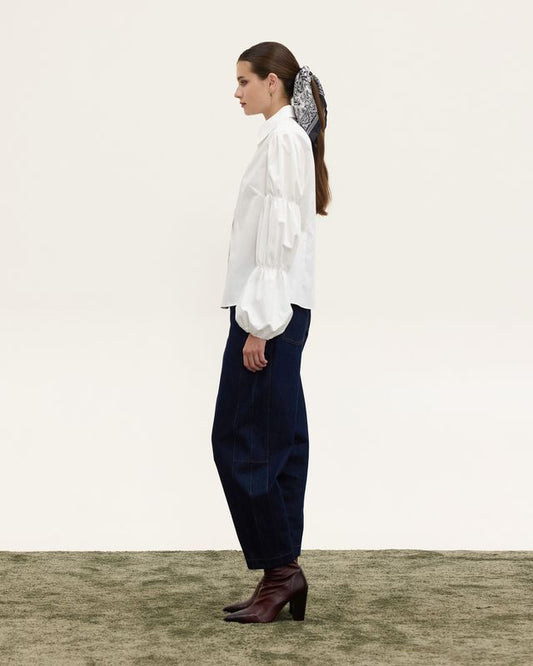  CELESTE BALLOON SLEEVE SHIRT WHITE - Vesta Donna 