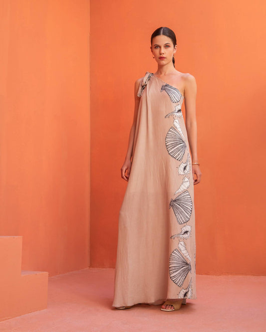  SEASHELL ONE SHOULDER DRESS - Vesta Donna 