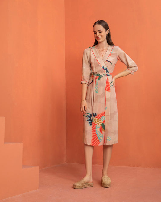  ARDEIDAE WRAP DRESS - Vesta Donna 